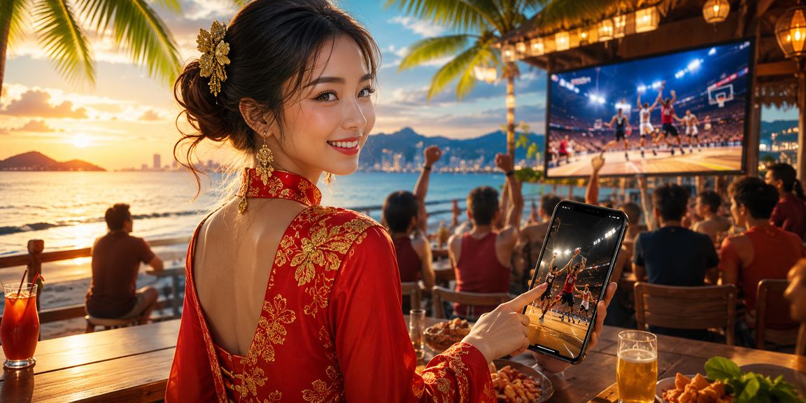 Không khí sôi động của trò chơi casino trực tuyến tại Việt Nam với giao diện mobile hiện đại